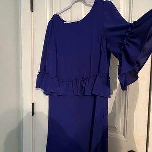 Lauren Ralph Lauren Polo 16 Royal Blue Ruffle Dress Spring patriotic